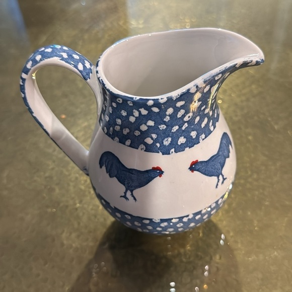 Chanticleer ICTC Milk Jug Rooster Pitcher Alice Cotterell Pottery England - Picture 4 of 6